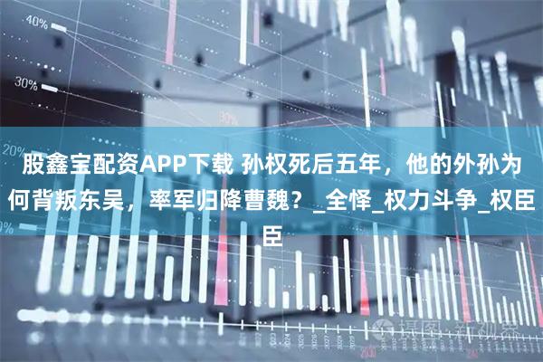股鑫宝配资APP下载 孙权死后五年，他的外孙为何背叛东吴，率军归降曹魏？_全怿_权力斗争_权臣